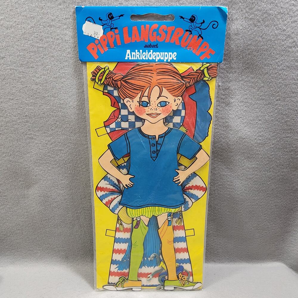 Pippi Langstrumpf Longstockings Paper Doll Siebert Ankleidepuppe NOS Unopened